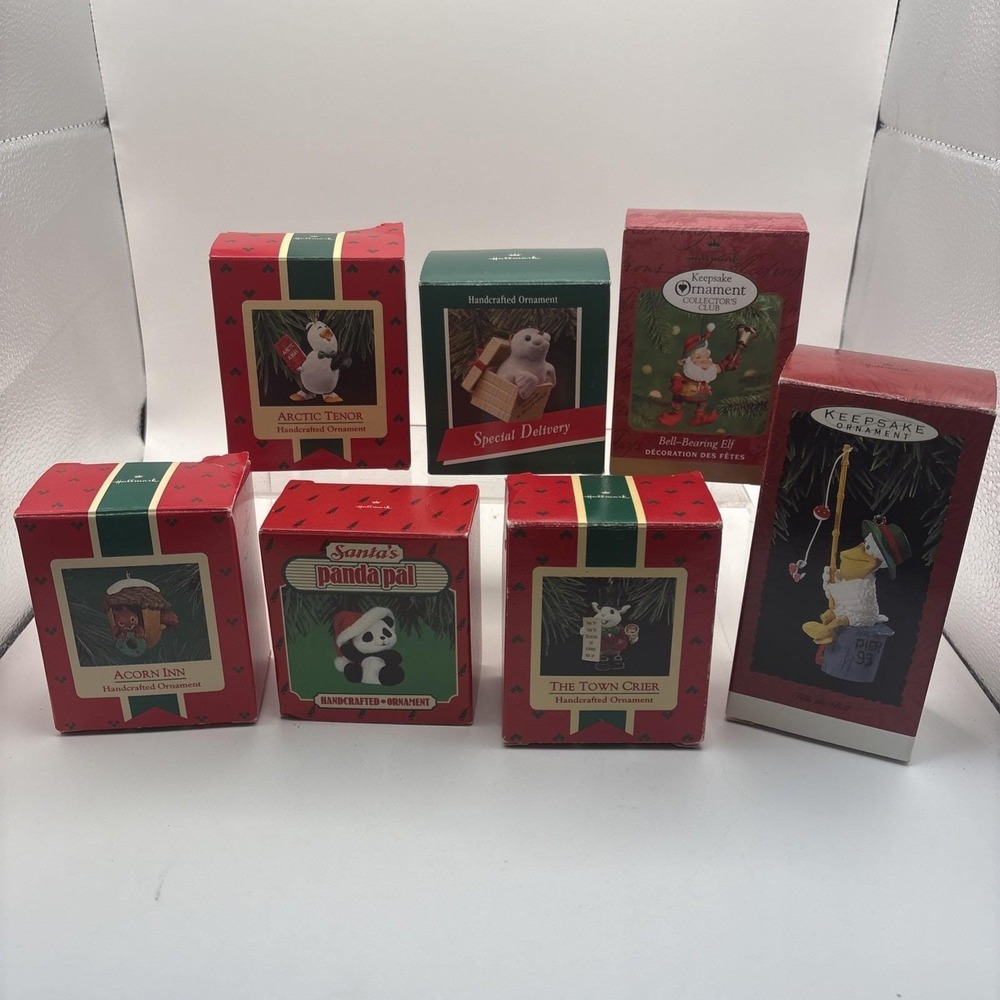 Vtg~Lot of 7~Hallmark Ornaments~Assorted Themes